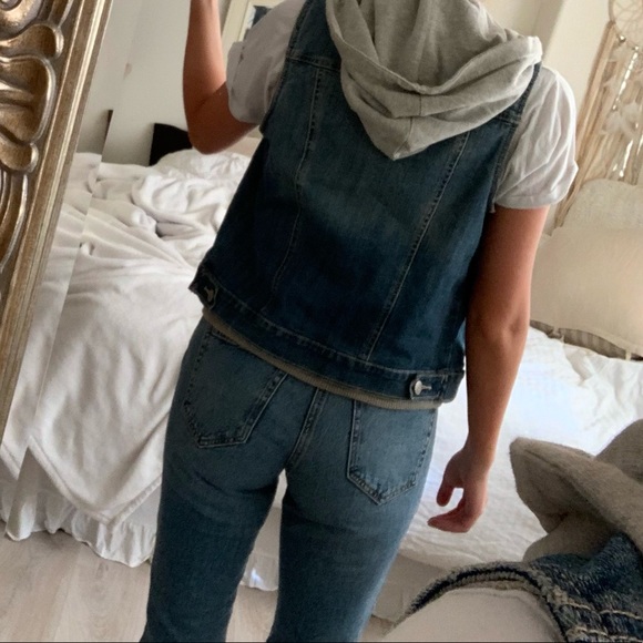 Denim/Hoodie Combo Jacket - Picture 2 of 2